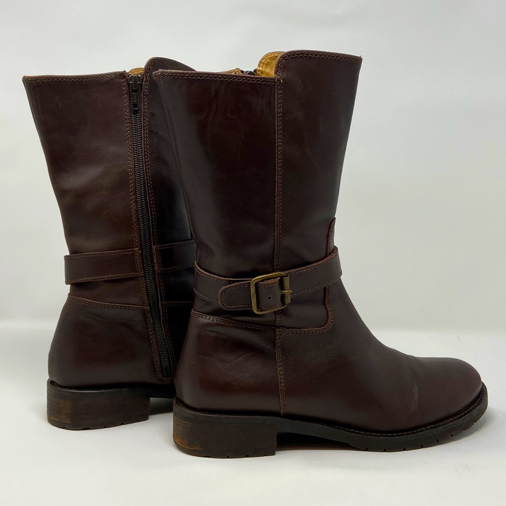 J. Crew leather mid-calf brown boots